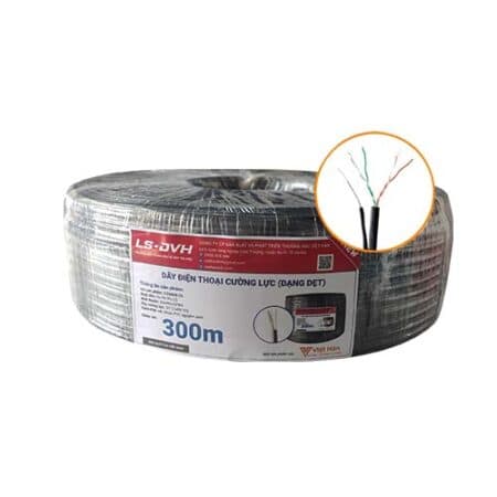 Cáp mạng CAT3 4 lõi có thép treo – PE (300m)