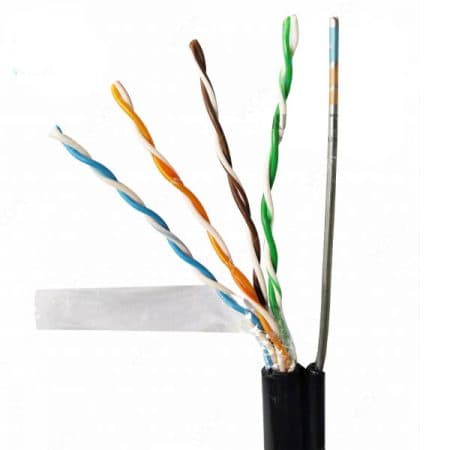 Cáp mạng Vcom Cat5e UTP 24AWG 4PRS- PE – SS (ST 1.0mm)