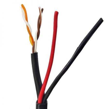 Dây Camera liền nguồn Vcom 2x(2×0.5) Cu + 2VCm0.5mm2 – PE_OVAL