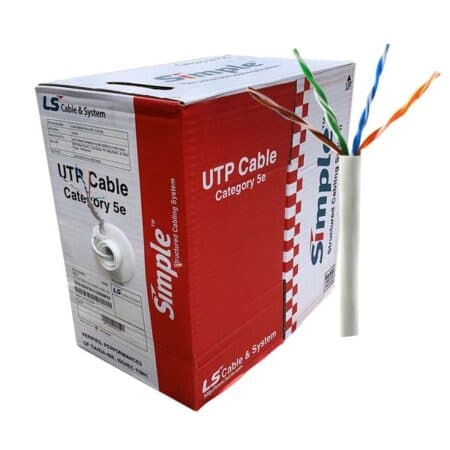Dây cáp mạng LS CAT5E U/UTP, 24AWG, lõi đồng đặc – vỏ PVC
