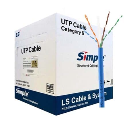 Dây cáp mạng LS CAT6 U/UTP, 24AWG, lõi đồng đặc – vỏ PVC