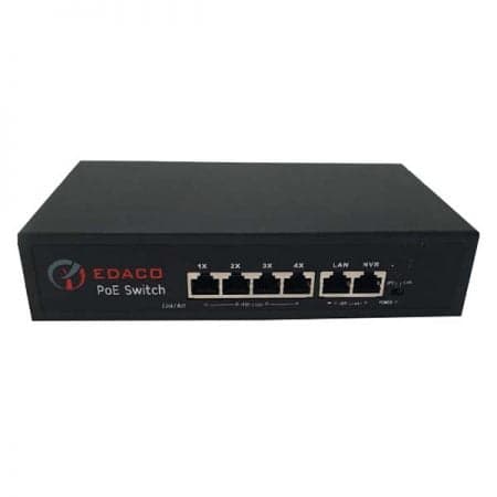 Switch PoE 4 cổng EDACO + 2 Uplink