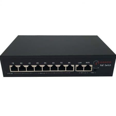Switch PoE 8 cổng EDACO + 2 Uplink