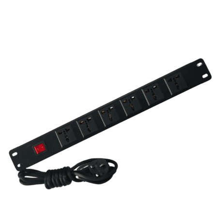 Thanh nguồn PDU 6 cổng, khung rack 19inch