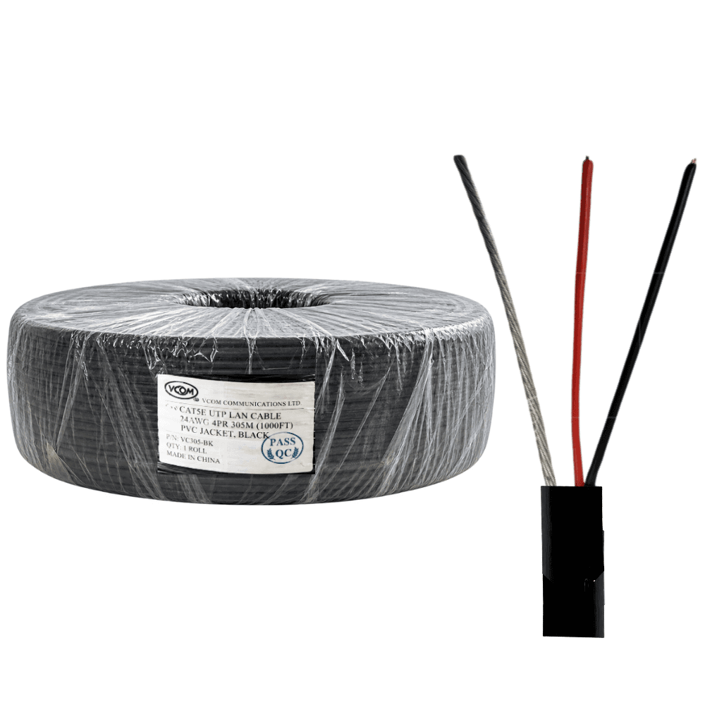 Dây Thuê Bao Dropwire VCOM 2 Lõi Đồng 7 Tim Có Thép Treo 500m
