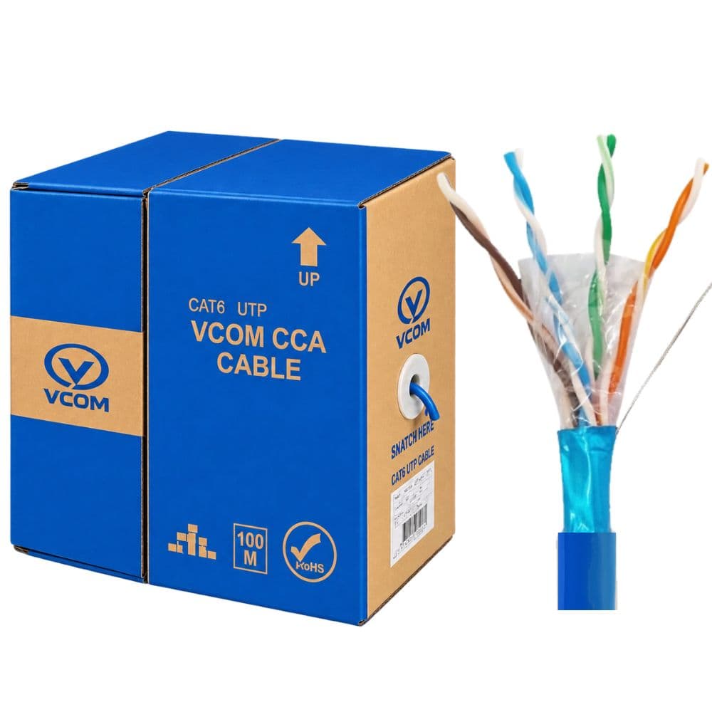 Cáp Mạng VCOM Cat6 FTP CCA 23AWG PVC 305m