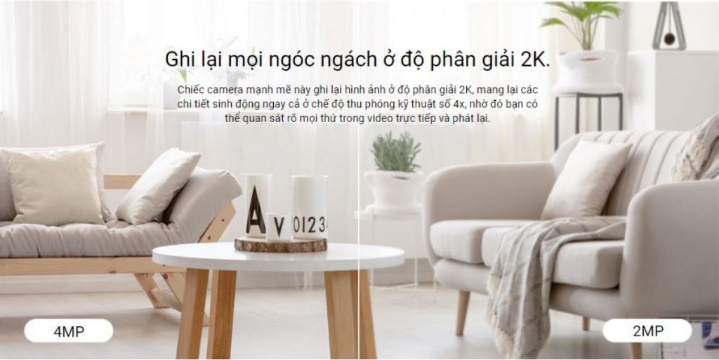 Camera Wifi không dây EZVIZ 4MP CS-C6N-D0-8B4WF