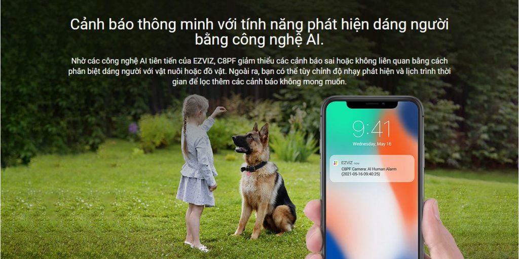 Camera Wifi không dây EZVIZ C8PF 2MP
