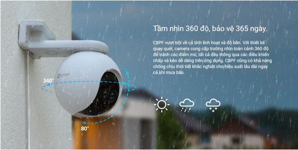 Camera Wifi không dây EZVIZ C8PF 2MP