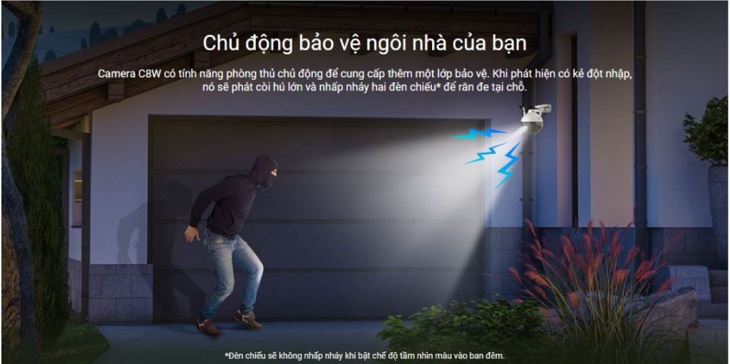 Camera Wifi ngoài trời 4MP EZVIZ C8W quay quét 360 độ