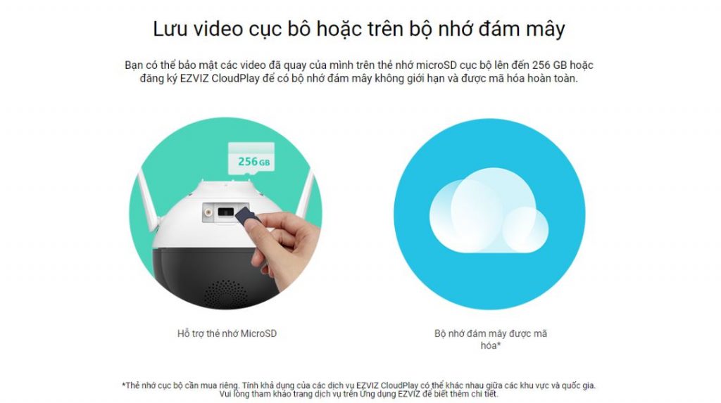 Camera Wifi ngoài trời 4MP EZVIZ C8W quay quét 360 độ