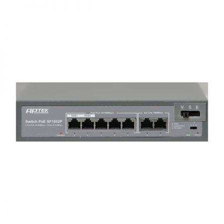 Switch APTEK SF1052P 5 Port PoE + 2 Port uplink