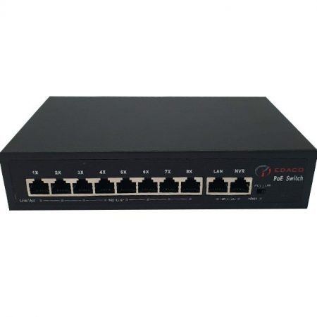Switch PoE 8 cổng EDACO + 2 Uplink