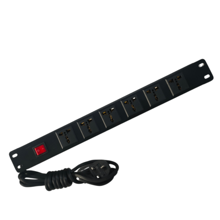 Thanh nguồn PDU 6 cổng, khung rack 19inch