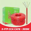 Cáp mạng Aipoo Link SFTP CAT6 CCA 23AWG 305M/ROLL (Màu Đỏ) - Hợp kim đồng nhôm