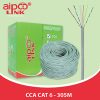 Cáp mạng Aipoo Link UTP CAT6 CCA 23AWG 305M/ROLL - Hợp kim đồng nhôm